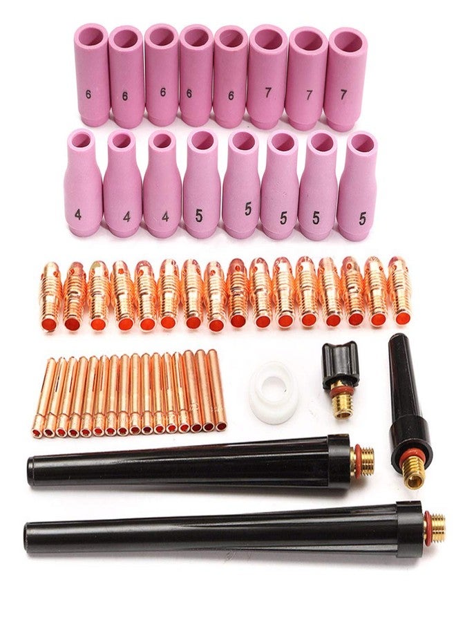 Alffun 53pcs TIG Collets Bodies Alumina Cup Assorted Size Fit SR WP 9 20 25 TIG Welding Torch - Image 1
