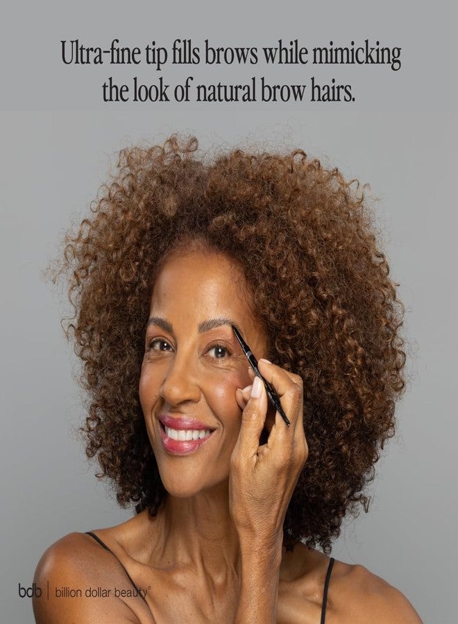 Billion Dollar Brows Dual-Ended Micro Brow Pencil - Precision Tip & Spoolie for Perfectly Defined, Fuller Brows, Buildable Formula, Waterproof, Long-Lasting, Cruelty-Free & Vegan - Image 5