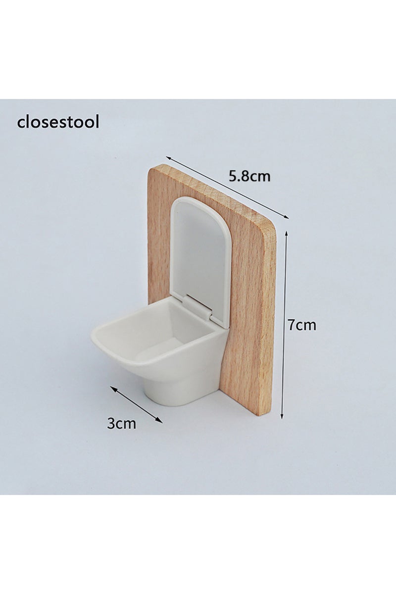 نموذج مغسلة ومرحاض لبيت الدمى A3 بمقياس 1/12، ديكور حمام بيت الدمى، بيت الدمى المصغر