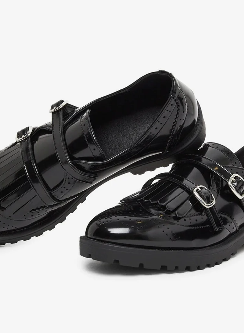 Styli Styli Leather Look Textured Loafers