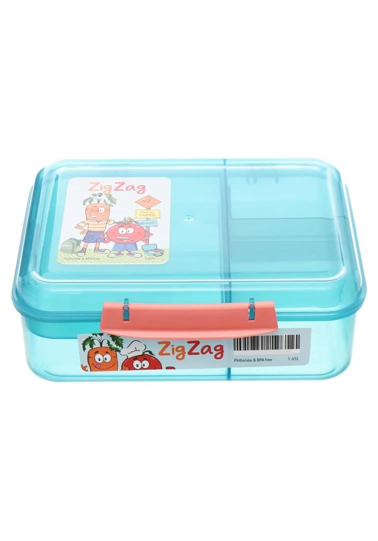 ZigZag Rectangular Food Container 1.65L – Turquoise