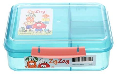 ZigZag Rectangular Food Container 1.65L – Turquoise