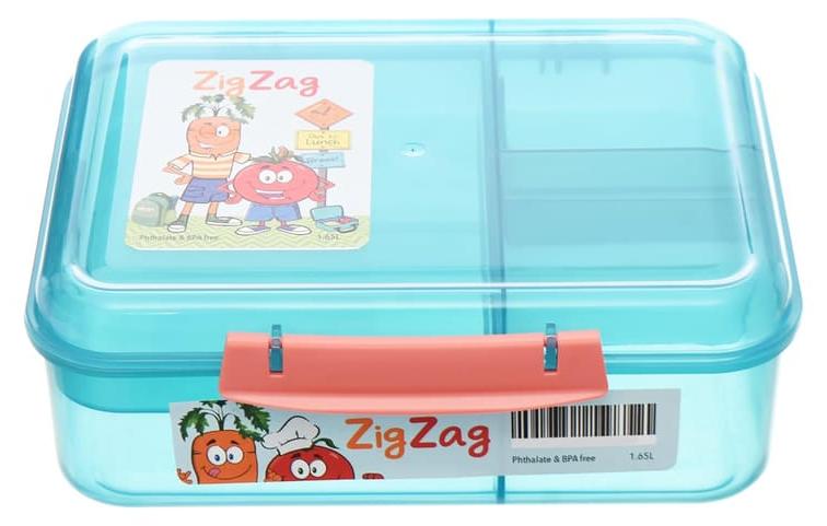 ZigZag Rectangular Food Container 1.65L – Turquoise