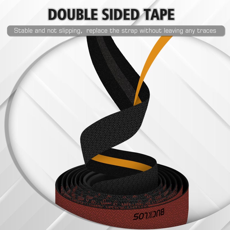 BUCKLOS Bike Handlebar Tape for Road Bike Comfortable Bicycle Handlebar Tape EVA Bike Bar Tape Grip 2 Pcs Bicycle Drop Bar Wraps Red - Image 4