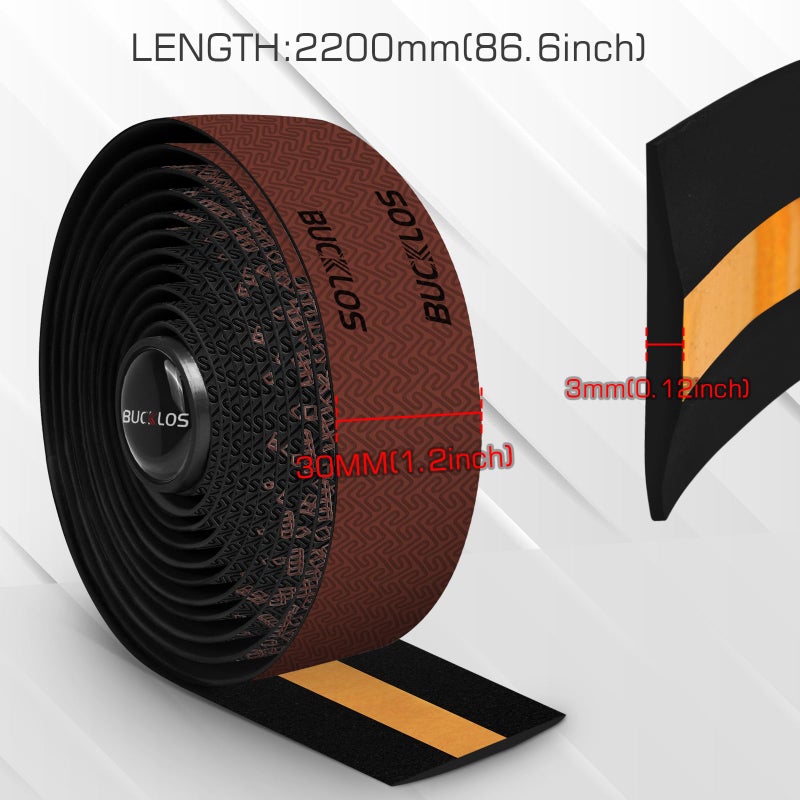 BUCKLOS Bike Handlebar Tape for Road Bike Comfortable Bicycle Handlebar Tape EVA Bike Bar Tape Grip 2 Pcs Bicycle Drop Bar Wraps Red - Image 5