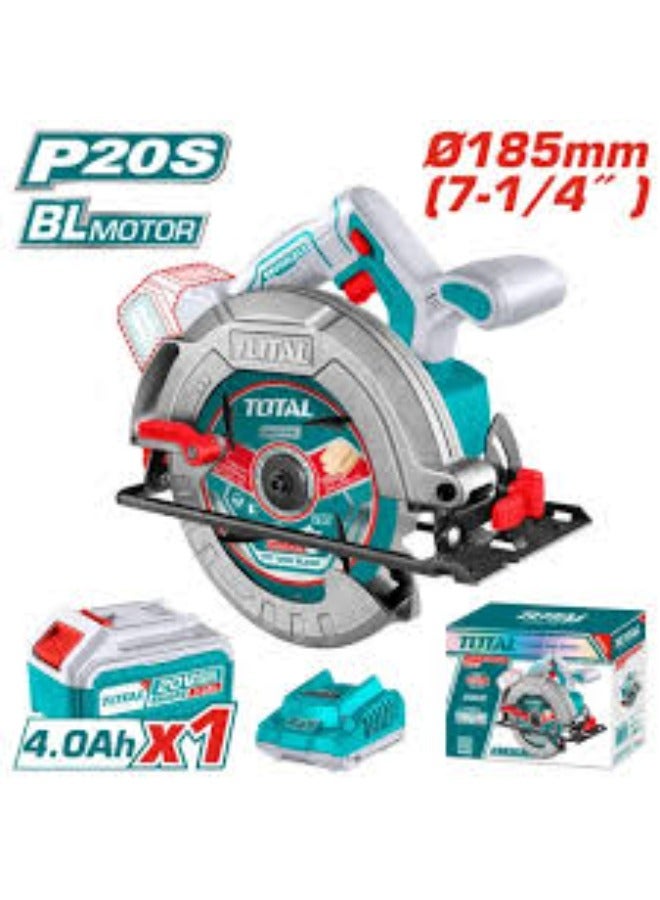 TOTAL Total Circular Saw 20V 7.25 Inch Without Brushless Tsli18511
