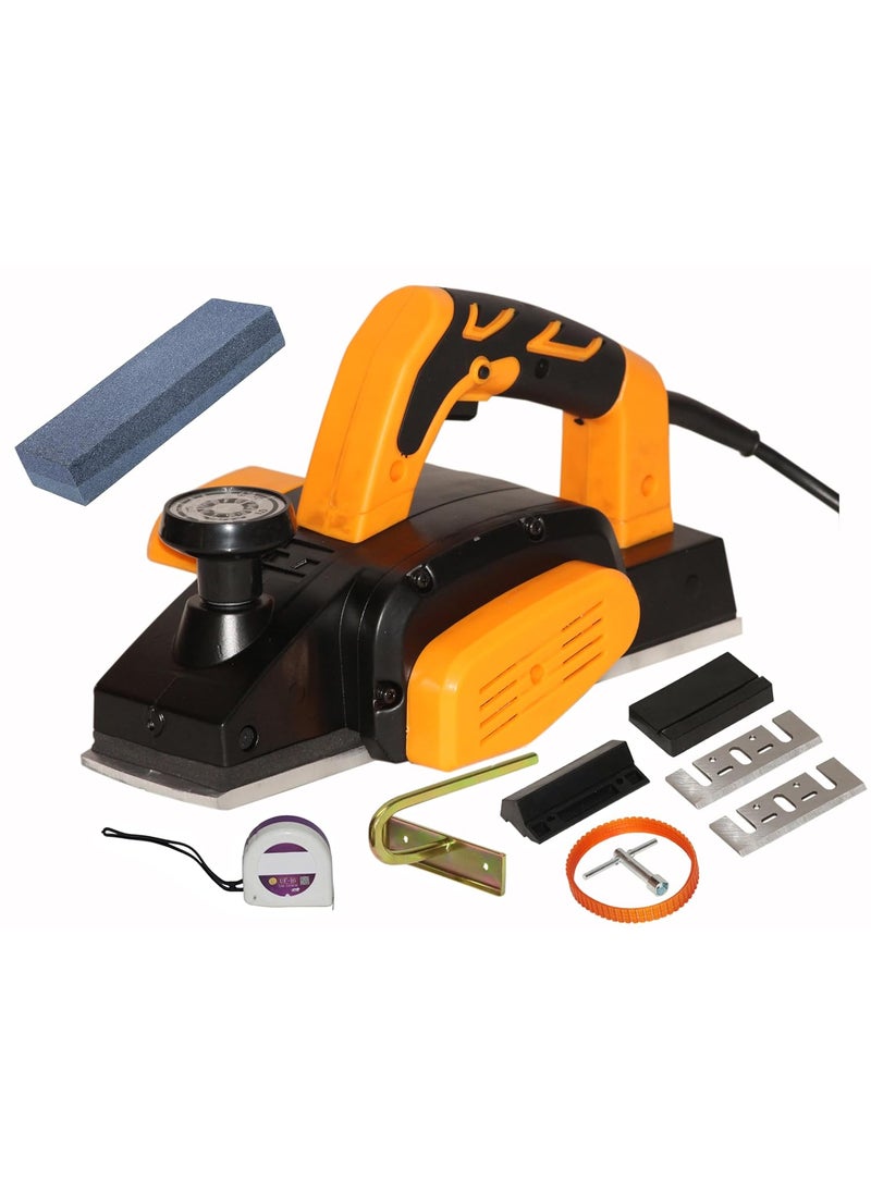 Digital Craft Digital Craft Wood Planer 800W Machine of Carpentry HighPower MultiFunction Electric Planer Professional Woodworking Machine Electric Wood Planer Machine 82mmTape 3MtrSharpening Stone 