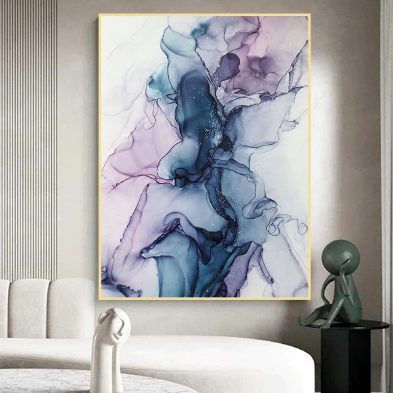 Marktna One piece, abstract art canvas print with a hollow frame, measuring (40×60). - Image 1