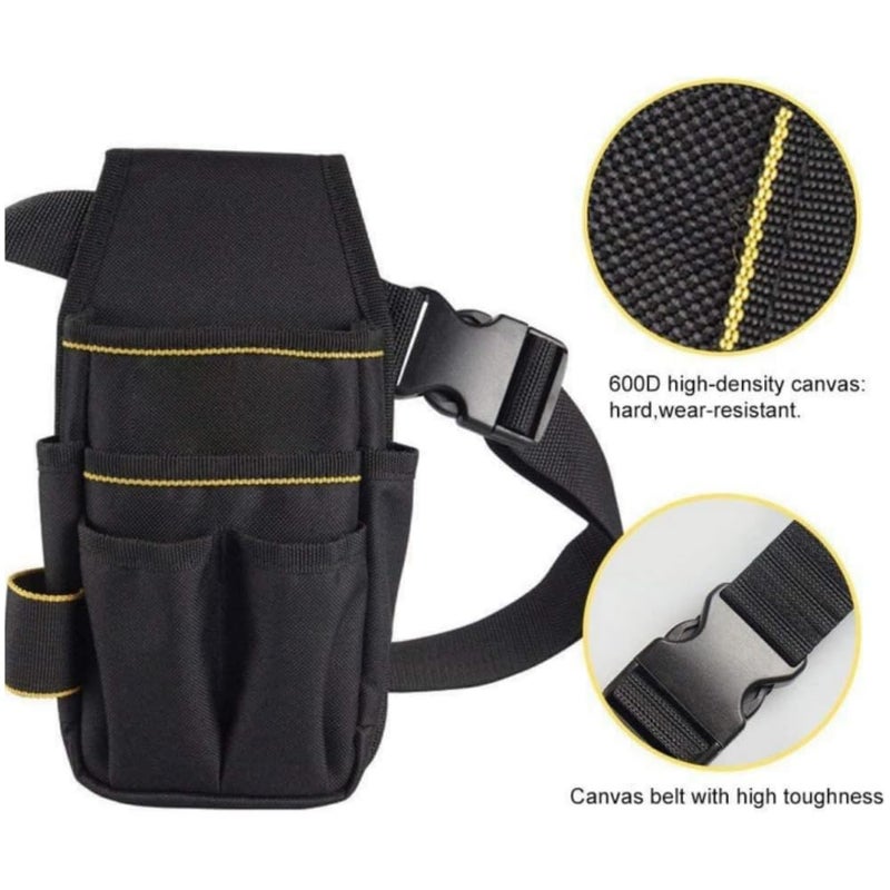 Neouth NEOUTH Pocket Tool Pouch Organizer Tool Pouch HeavyDuty Tool Bag with Adjustable Belt for Electrician Work 6Pouches And 9 Screwdriver Loops Construction  - Image 5