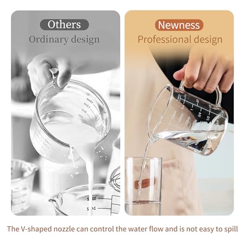 FrutPunch Glass Measuring Cup, Two-Pack (8OZ, 12OZ) with V-Shaped Mouth, Liquid Measuring Cups, Coffee Glass Measuring Cup with Handle, Suitable for Kitchen and Restaurant. - Image 4