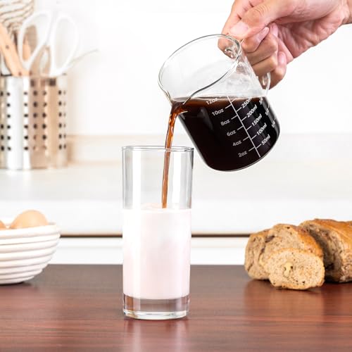 FrutPunch Glass Measuring Cup, Two-Pack (8OZ, 12OZ) with V-Shaped Mouth, Liquid Measuring Cups, Coffee Glass Measuring Cup with Handle, Suitable for Kitchen and Restaurant. - Image 3