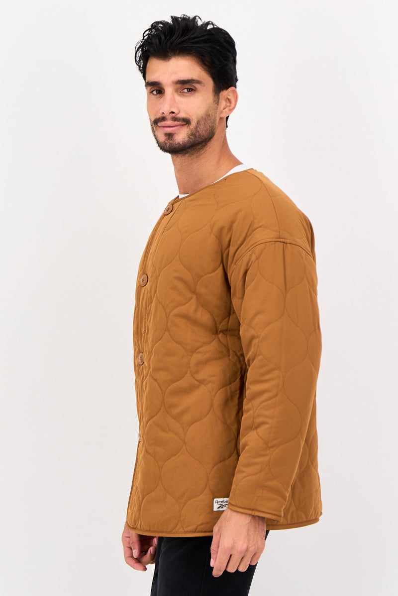 Reebok Men Sportswear Fit Long Sleeve Outdoor Jacket, Brown - Image 2