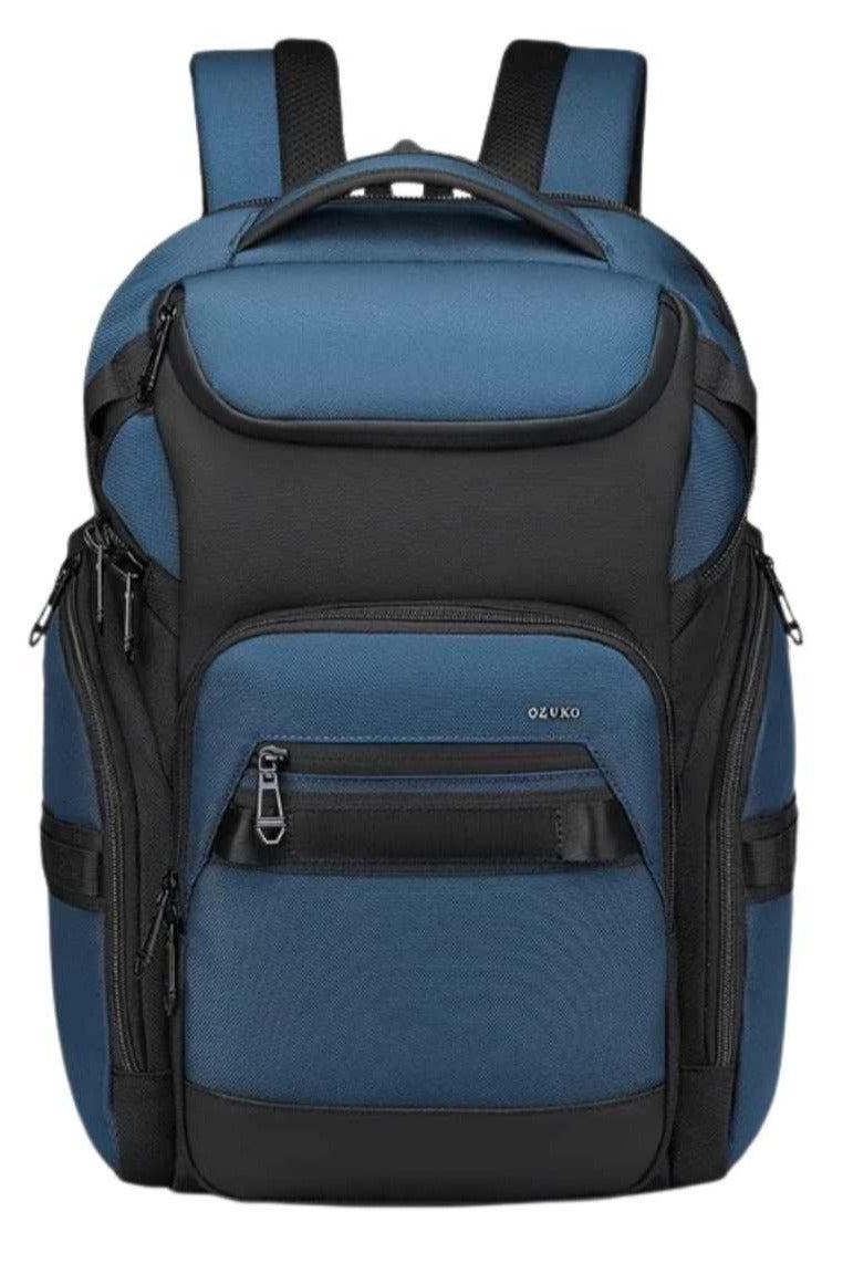 أوزوكو OZUKO 9799 حقيبة ظهر للسفر للابتوب – منفذ USB، مقاومة للماء، أزرق - Image 1
