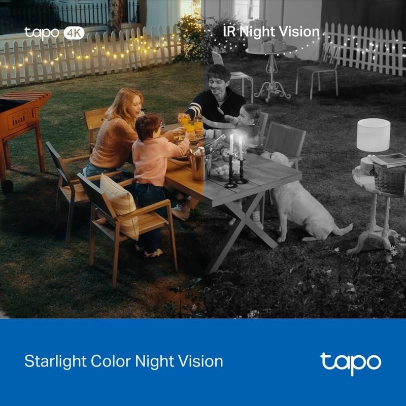 تابو كاميرا أمان خارجية Tapo C560WS 4K 8MP بميزة التصوير الدوار والميل - Image 4