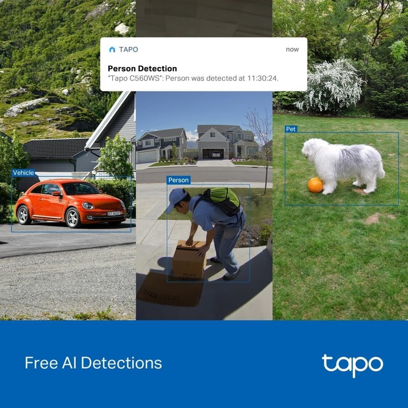 تابو كاميرا أمان خارجية Tapo C560WS 4K 8MP بميزة التصوير الدوار والميل - Image 5