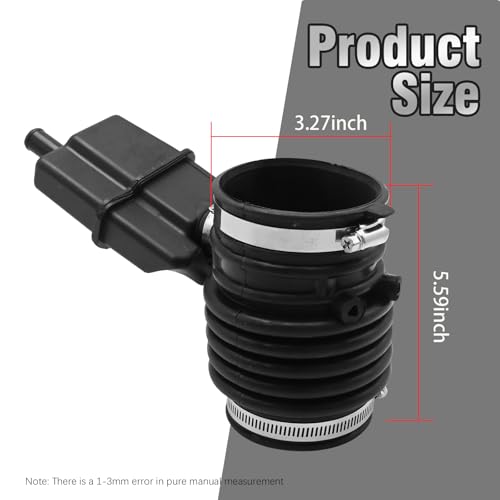 DUZFOREI 16576-1AA1A Air Intake Hose Fresh Air Duct Tube Hose, Replacement for Murano V6 3.5L 2009-2014 Replacement for Quest V6 3.5L 2011-2017, Replaces 16576-1AA0A - Image 3