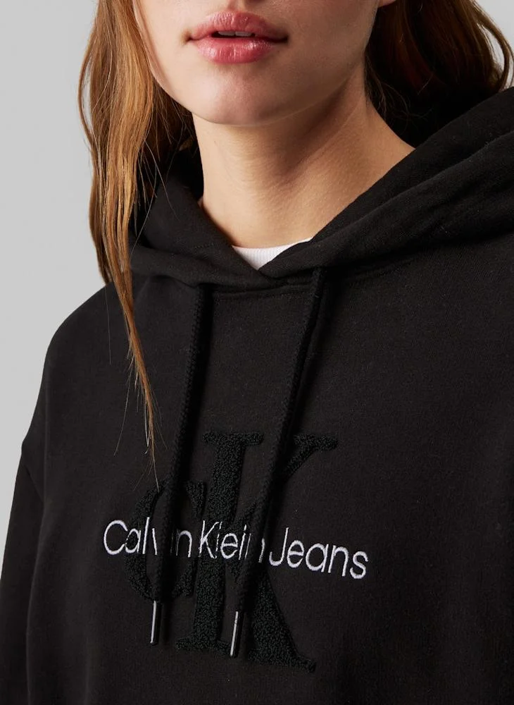 Calvin Klein Jeans Chenille Monologo Hoodie Dress