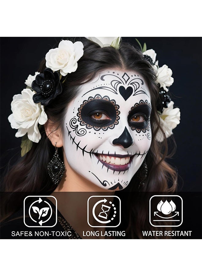 ibcccndc Eye Black Stick,White Cream-Blendable Face Body Paint Stick for Adults Children Eye Black Softball Football Baseball Sports , Non-Toxic Hypoallergenic for Cosplay Joker Costume Parties,#SZ01909-2 - Image 4