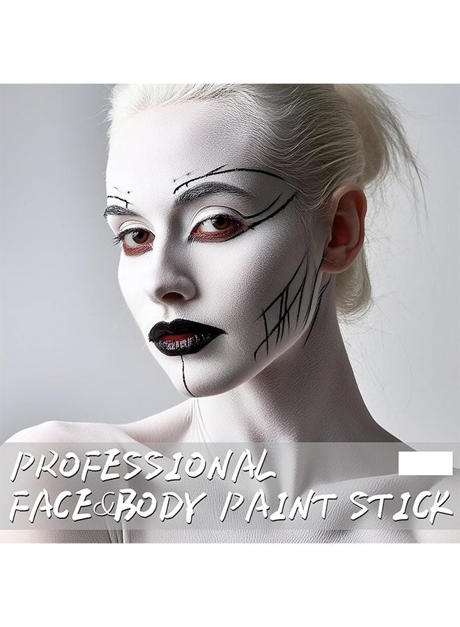 ibcccndc Eye Black Stick,White Cream-Blendable Face Body Paint Stick for Adults Children Eye Black Softball Football Baseball Sports , Non-Toxic Hypoallergenic for Cosplay Joker Costume Parties,#SZ01909-2 - Image 3