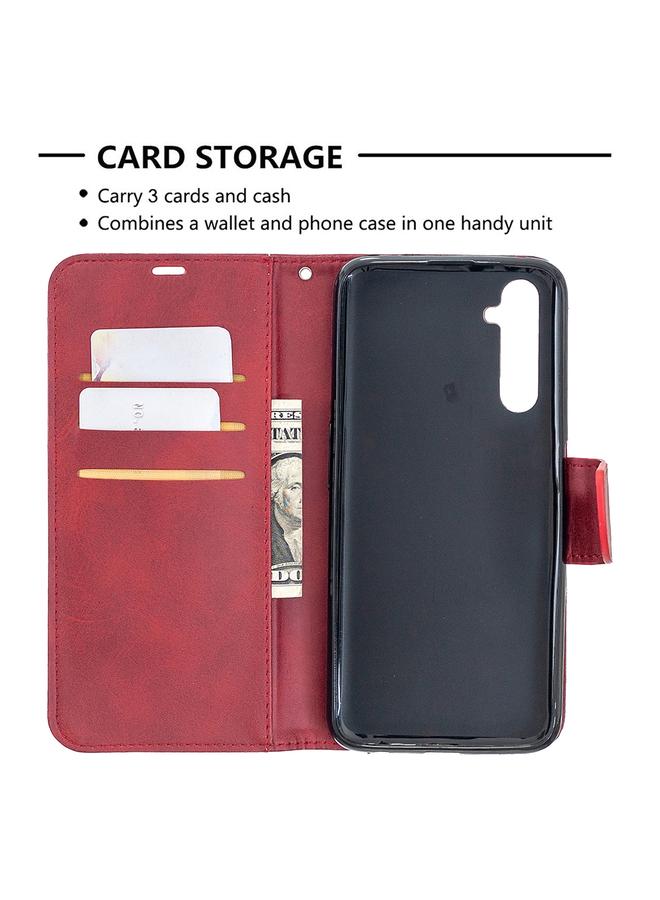 S-TOP Case For OPPO Realme 6 Pro Retro Lambskin Texture Pure Color Horizontal Flip PU Leather Case, with Holder & Card Slots & Wallet & Lanyard - Image 4