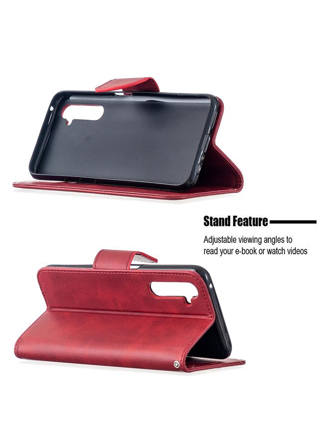 S-TOP Case For OPPO Realme 6 Pro Retro Lambskin Texture Pure Color Horizontal Flip PU Leather Case, with Holder & Card Slots & Wallet & Lanyard - Image 5
