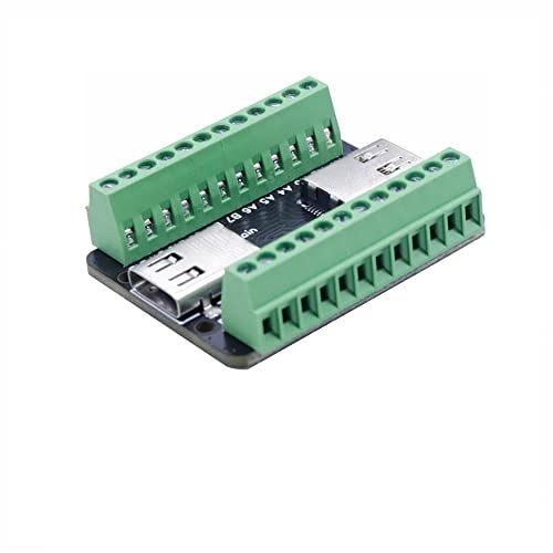 Treedix USB 3.1 Type C Female to Female Pass Through adapter breakout board 24 Pin for Date Line Wire Cable Transfer Extension - Image 1