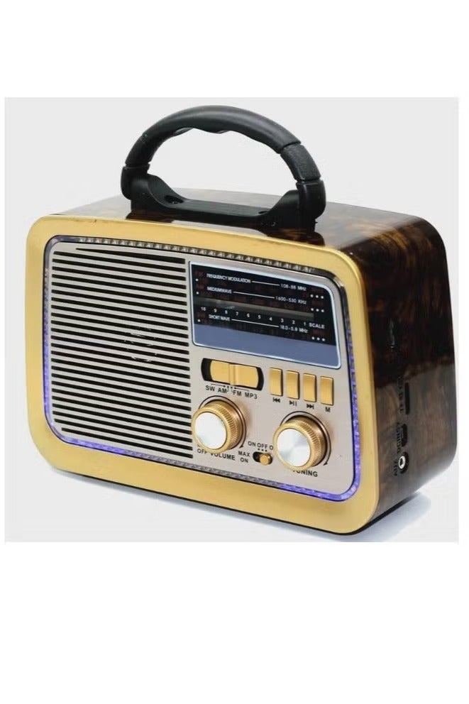 PRIMO PLUS Radio FM - AM - SW Brown wood Bluetooth Portable Audio TF Card USB Flash disk Aux playback - Image 3