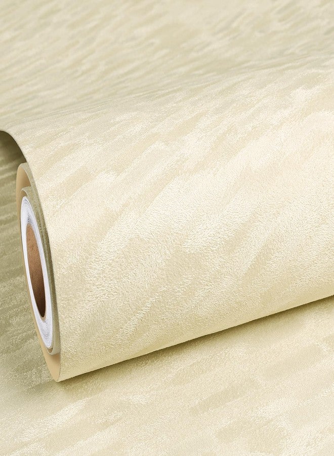 ReWallpaper ورق جدران مخملي بيج من ReWallpaper قابل للتقشير واللصق، ورق جدران مخملي ناعم فاخر، لاصق، ورق اتصال بيج محكم، مناسب للخزائن والأدراج والأرفف وخزانة الملابس وصناديق المجوهرات، ديكور منزلي، 17.5 بوصة × 6.5 قدم - Image 1
