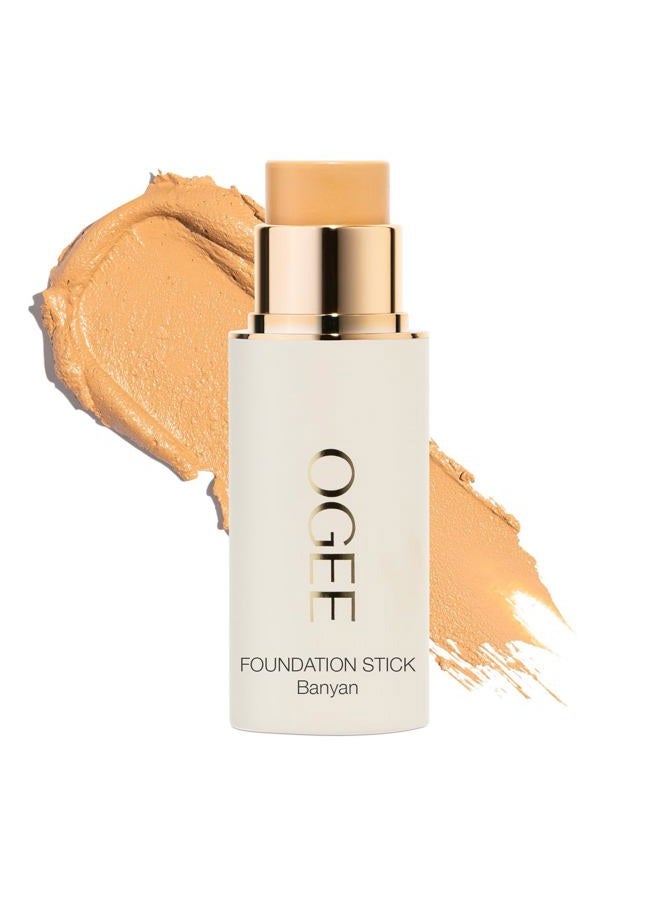 OGEE Sculpted Complexion Foundation Stick (Banyan 3.0W - Medium Light, Golden Undertones) Full Coverage Foundation Makeup - Instantly Balance & Even Complexion - 70% Organic Ingredients - Image 1
