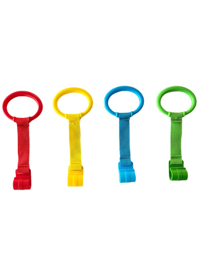 Hand-pull Ring Children's Game Fence Special Crib Hanging Ring Baby Standing Balance Auxiliary Learning Not To Exercise Arm Strength-Specifications:Blue Toddler Pull Ring  - Image 3