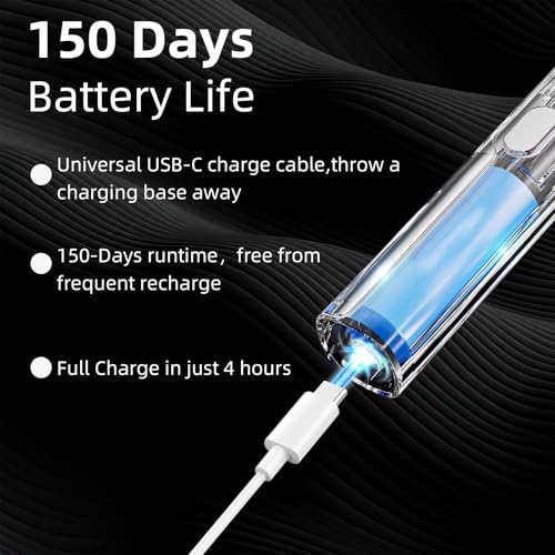 Magentak Ultrasonic U-Shaped Toothbrush for Adults, Electric Toothbrush for Teeth Whitening, Automatic 360-degree with Waterproof IPX7, 4 Modes for Cleaning(Black) - Image 5
