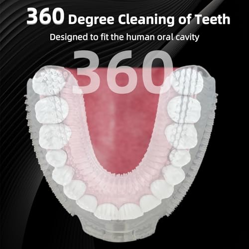 Magentak Ultrasonic U-Shaped Toothbrush for Adults, Electric Toothbrush for Teeth Whitening, Automatic 360-degree with Waterproof IPX7, 4 Modes for Cleaning(Black) - Image 2