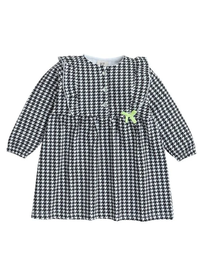 فكتور اند جين فستان مزموم بنقشة هوندستوث