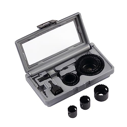 BOSCH Professional Hole Cutters 11 Piece Set | 8 HCS Holesaws Ø 22–68 mm | For Wood, Veneered Boards & Chipboard | 2 Adapters | Durable Plastic Case | Ideal for DIY & Professional Use - Image 1