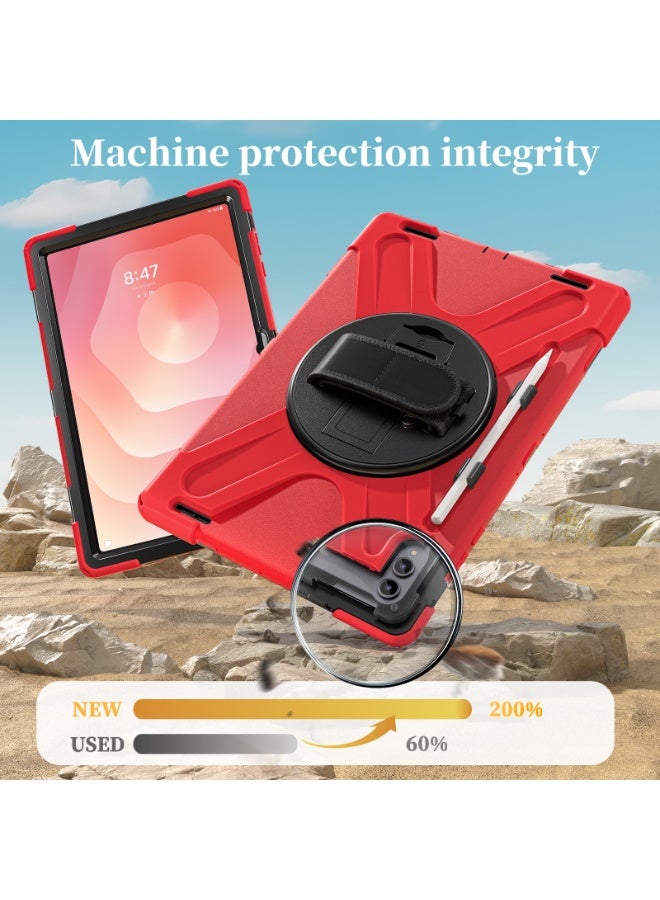 عام غطاء لسامسونج جالاكسي تاب S11 الترا 2025، غلاف مقاوم للصدمات مع حامل دوار 360 درجة وحزام يد/قلم لغطاء جالاكسي تاب S11 الترا. - Image 4