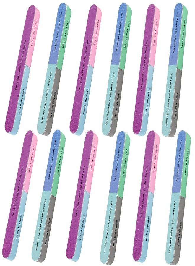 VIOCIWUO 7 Way Nail Buffer 12Pcs, Nail File Buffer Block for Natural Nails All-in-One Shaping & Buffing Shine Smoother Upgraded Buffing Block - Image 1