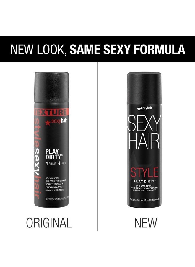 Sexy Hair - SexyHair Style Play Dirty Dry Wax Spray, 4.8 Oz | Body and Dimension | Helps Achieve Second-Day Look | All Hair Types - Image 1