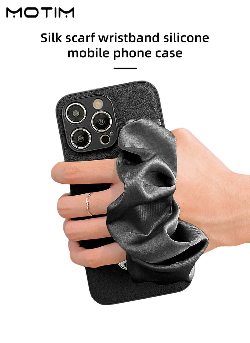 Motim iPhone 16 Pro/16 Pro Max Case with Full Camera Lens Protection, Silk Scarf Wristband Design, Top-Grade Protective Case, Scratch-Resistant Shockproof Back Cover  - Image 3
