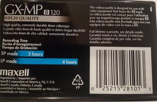 Maxell شريط فيديو ماكسيل GX-MP من جزيئات المعدن PG-120 لكاميرا 8 مم - Image 2