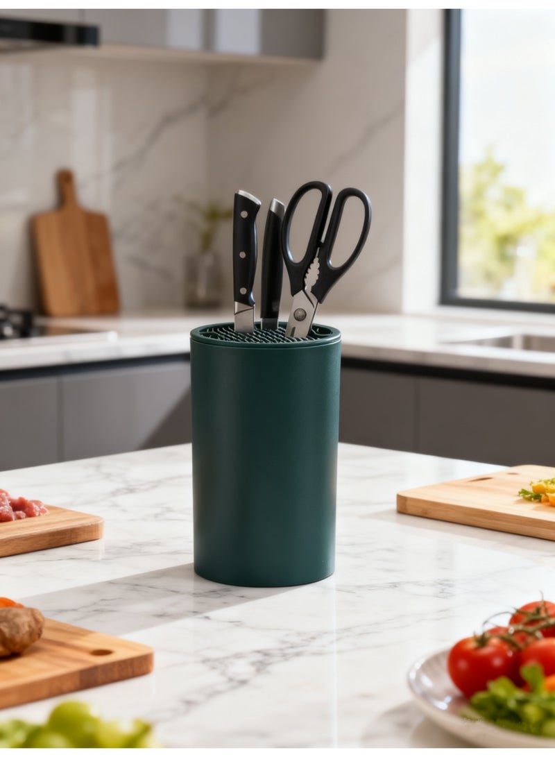 بي إس حامل سكاكين عالمي بدون سكاكين | حامل سكاكين قابل للفصل لسهولة التنظيف | موفر للمساحة مع فتحة مقص | للمقصات وقضيب الشحذ والسكاكين. - Image 1