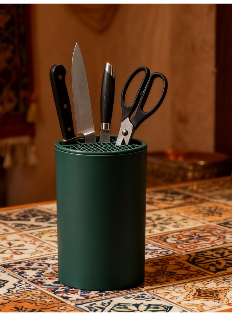 بي إس حامل سكاكين عالمي بدون سكاكين | حامل سكاكين قابل للفصل لسهولة التنظيف | موفر للمساحة مع فتحة مقص | للمقصات وقضيب الشحذ والسكاكين. - Image 4