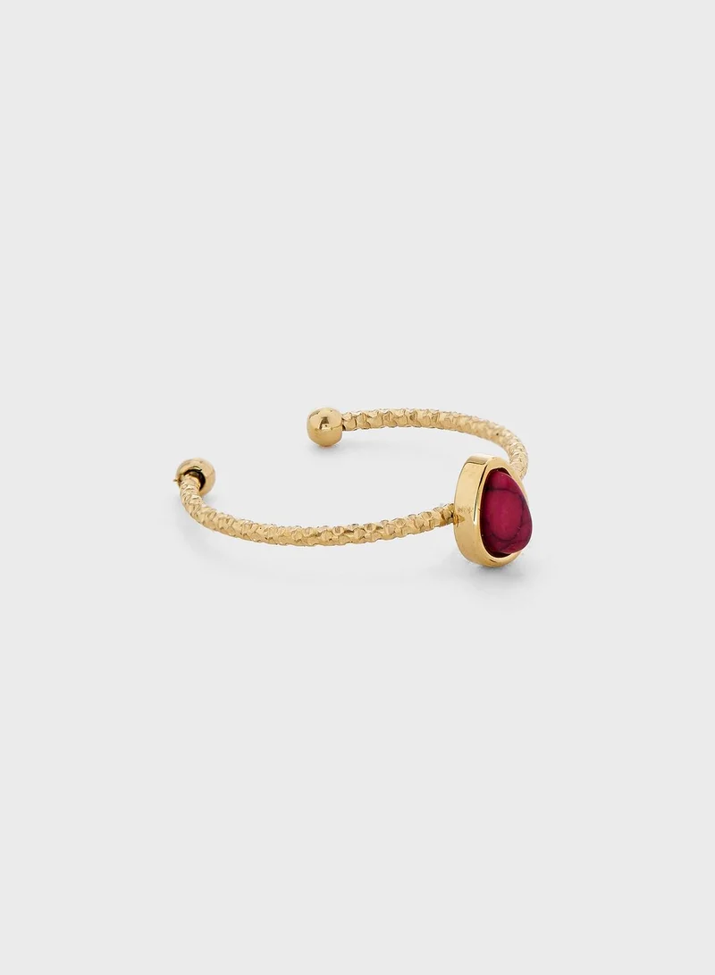 Lady Mauve Vesta Teardrop Ring