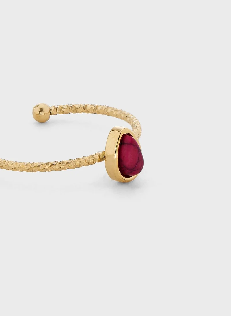 Lady Mauve Vesta Teardrop Ring
