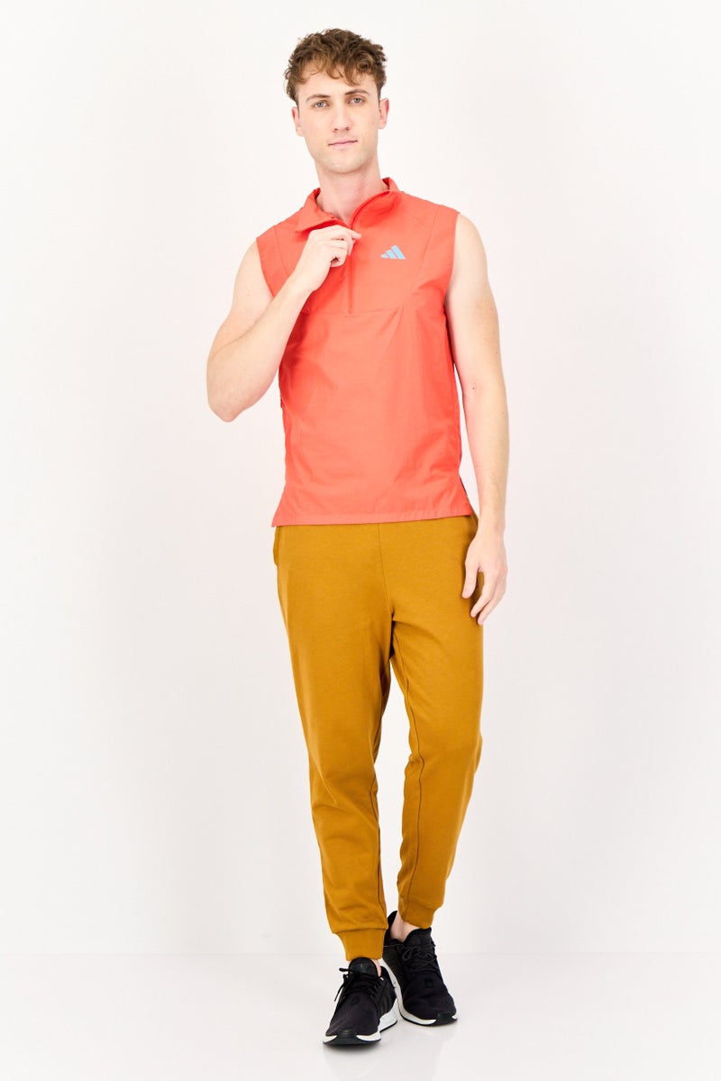 Adidas سترة جري بدون أكمام للرجال، حمراء زاهية - Image 4