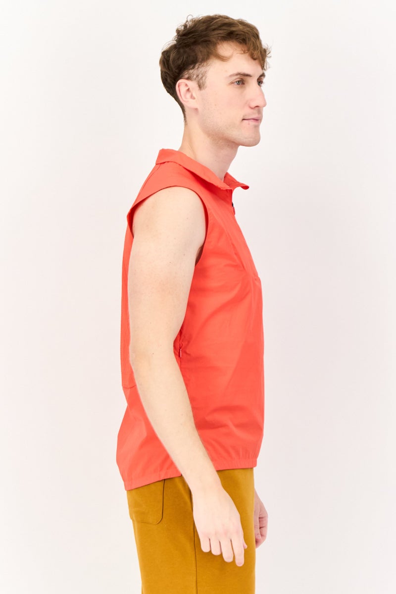 Adidas سترة جري بدون أكمام للرجال، حمراء زاهية - Image 3