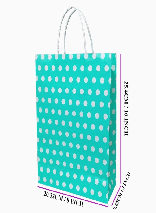Aakriti Paper Gift Bags With Handles Polka Dot Paper Party Favor Bags For Kid'S Birthday Baby Shower Wedding Holiday Party (Multi-Coloured, 10 X8X3 Inch (Pack Of 25), Gift Bags Polka Dot Ferozi) - Image 4