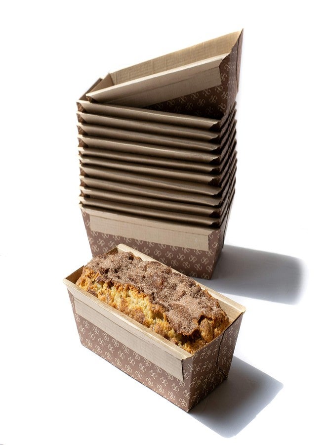 JA Kitchens Disposable Bread Loaf Pans for Baking - 7 x 3.5 x 2 Inches - Medium Kraft Paper Bread Pan - SET of 32 - Image 2