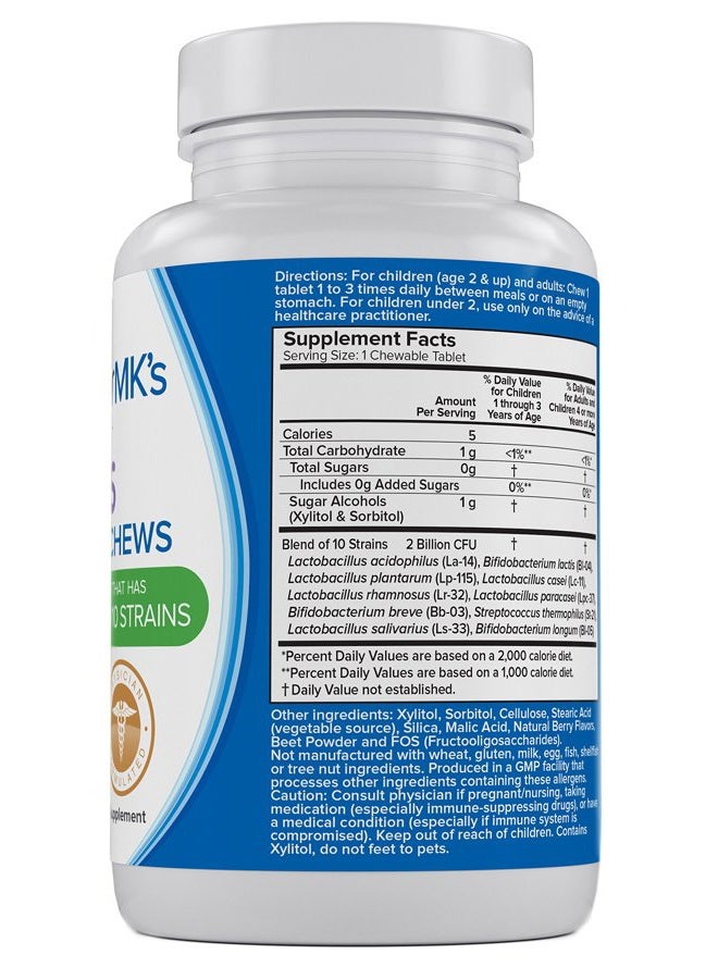 doctor MK's NATURAL Kids Probiotics Chewable by Doctor MK's®, Sugar Free, Tastes Like Candy, Natural Wild Berry Tablets, Vegetarian/Vegan - Image 4