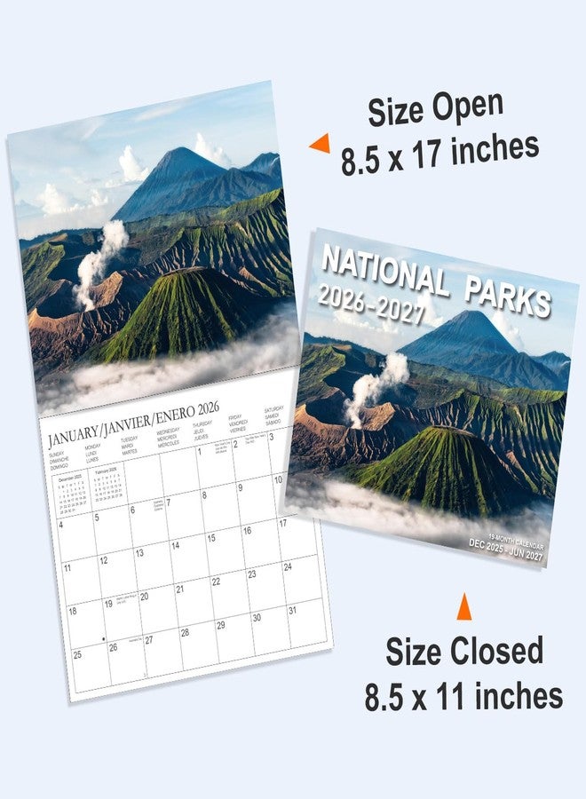 Tuun Fuplan Calendar 2025-2026 - Wall Calendar from November 2025 to June 2027, 2025-2026 Hanging Calendar with Holiday Marked, Premium Paper for Organizing, 8.5'' x 11'',National Park - A - Image 3