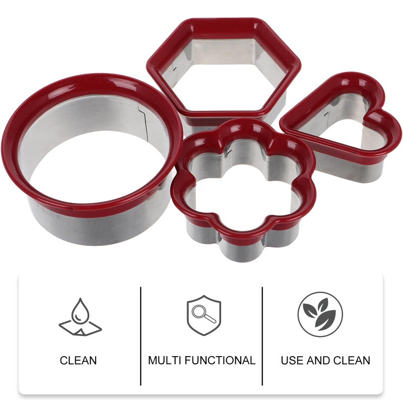4Pcs Sandwich Cutter and Sealer Set for Breakfast Lunchbox Baking Cookies - Image 4